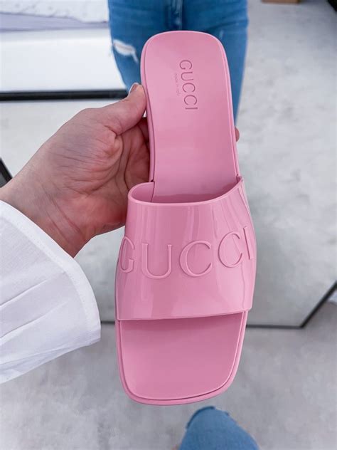 gucci jelly heels|Gucci sandals block heel.